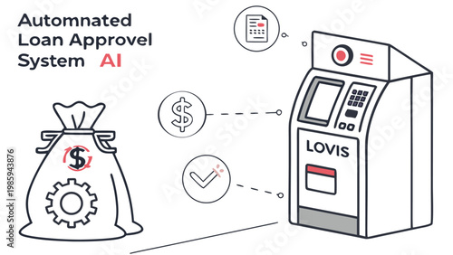 Digital banking and FinTech illustration set, featuring AI financial automation, mobile payments, data servers, and online security concepts.