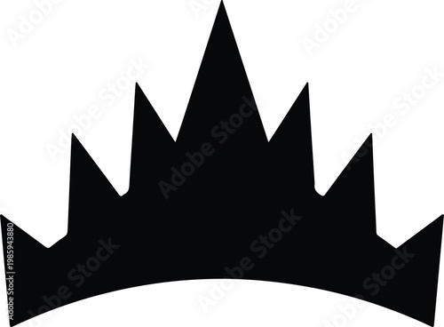 Silhouette of royal crown icon for luxury brand logo vector design