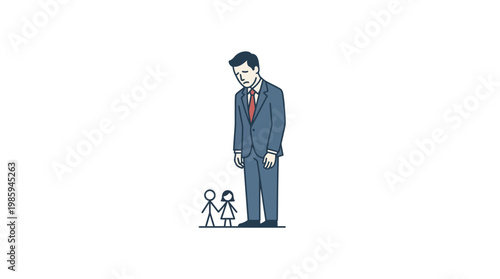 A Father's Burden Overwhelmed Dad and His Small Children