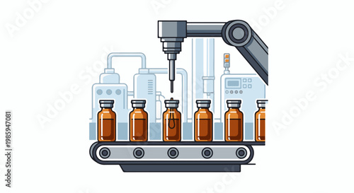 Automated filling line in a pharmaceutical production facility