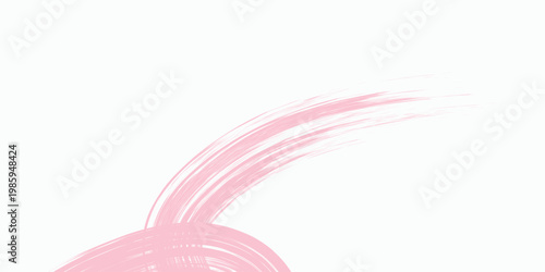 Red paint artistic dry brush stroke. Watercolor acrylic hand painted backdrop for print, web design and banners. Realistic vector background texture