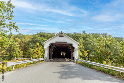 Wallpaper Mural West Dummerston Covered Bridge in Vermont is the Longest covered Bridge in Brattleboro Vermont over the West river Torontodigital.ca