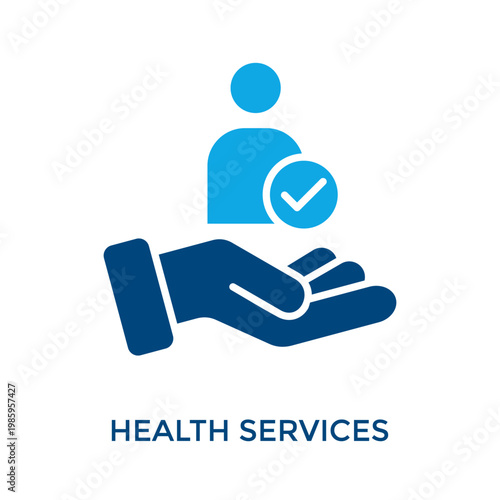 Health Services Icon Dual Tone Style. Vector Illustration For Graphic Design