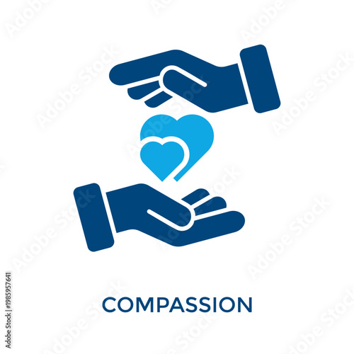 Compassion Icon Dual Tone Style. Vector Illustration For Graphic Design