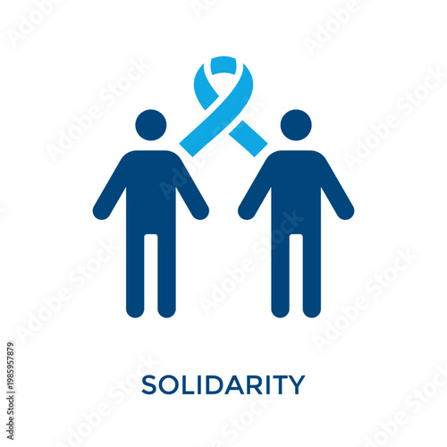 Solidarity Icon Dual Tone Style. Vector Illustration For Graphic Design