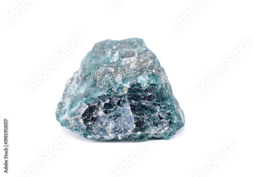 Принти на полотні Raw green and blue Apatite on white background