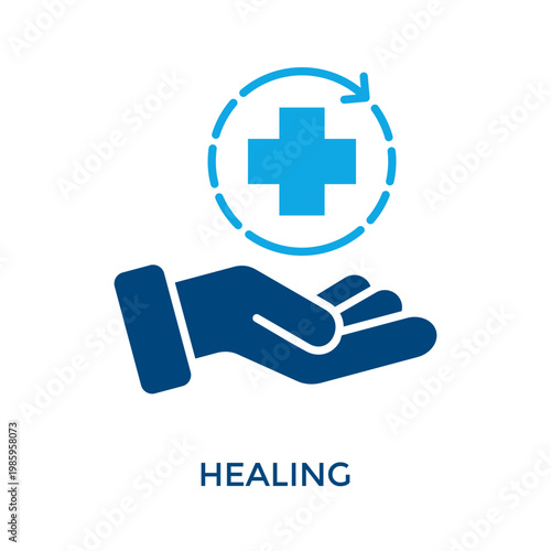 Healing Icon Dual Tone Style. Vector Illustration For Graphic Design