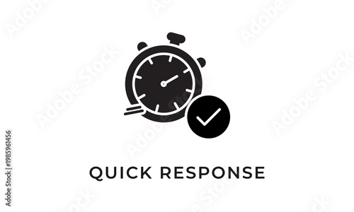 Quick Response vector icon isolated on white background
