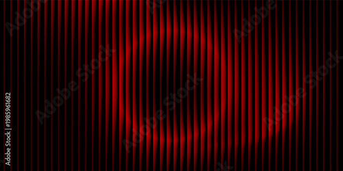 Red and Gold Fractal Ripple Abstract