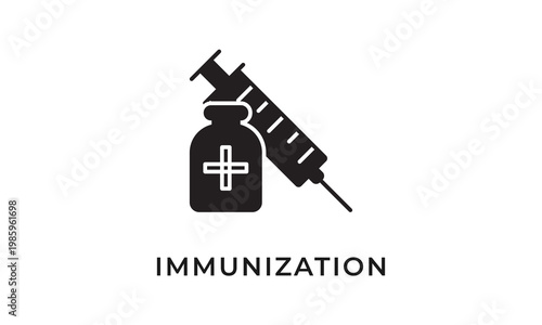 Immunization vector icon isolated on white background