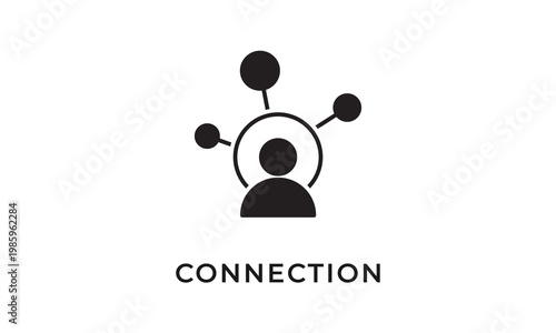 Connection vector icon isolated on white background