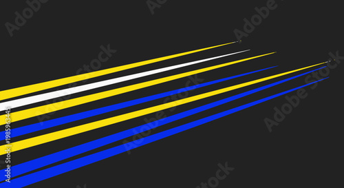 Abstract dynamic parallel lines in yellow and blue streaking across a dark background, depicting speed.