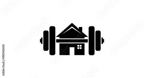 Abstract house icon vector illustration for a real estate business logo or property building symbol featuring a modern architectural design with a roof and window for web and construction concepts