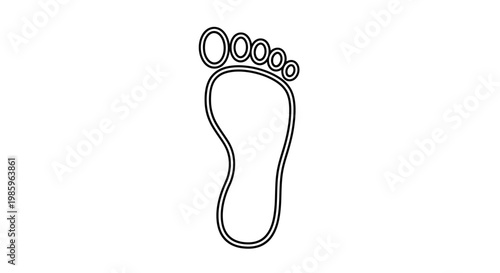 3d rendered illustration of a human footprint icon and water drop symbol isolated on a white background as a creative nature art mark