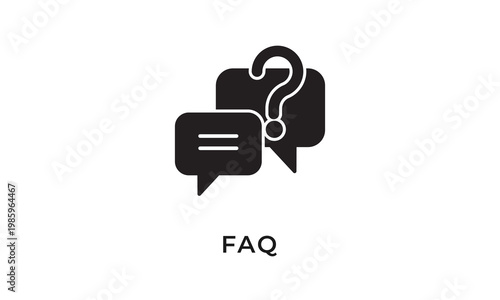 Faq vector icon isolated on white background