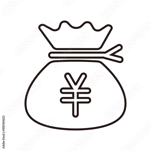 円袋のシンプルなアイコン