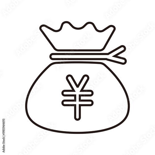 円袋のシンプルなアイコン