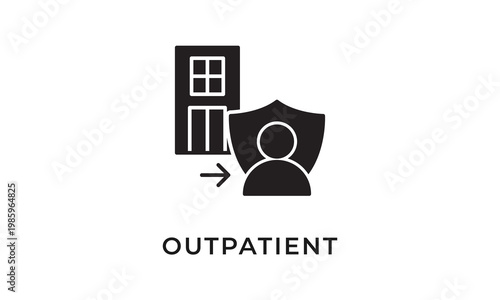 Outpatient vector icon isolated on white background