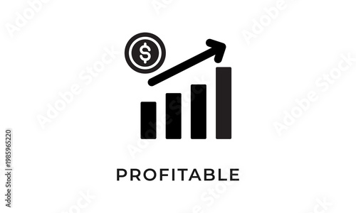 Profitable vector icon isolated on white background
