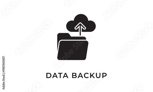 Data Backup vector icon isolated on white background