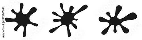 Black liquid paint splash