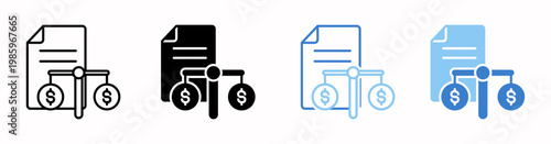 Balance Vector Illustration In Multistyle