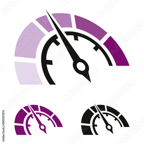 Car speedometer logo vector high speed performance gauge icon