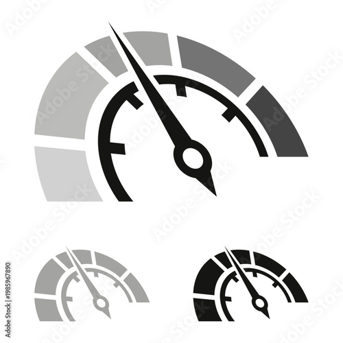 Car speedometer logo vector high speed performance gauge icon