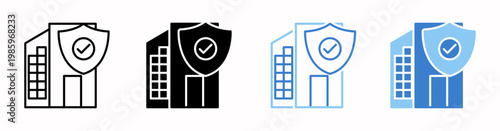 Business Insurance Vector Illustration In Multistyle