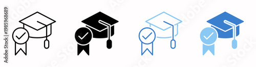 Graduation Vector Illustration In Multistyle
