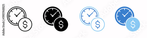 Time Vector Illustration In Multistyle