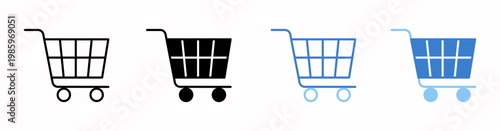 Cart Vector Illustration In Multistyle