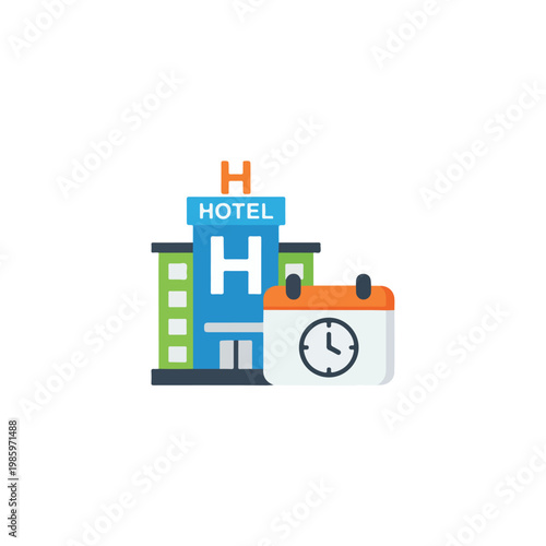 Hotel Building with Calendar