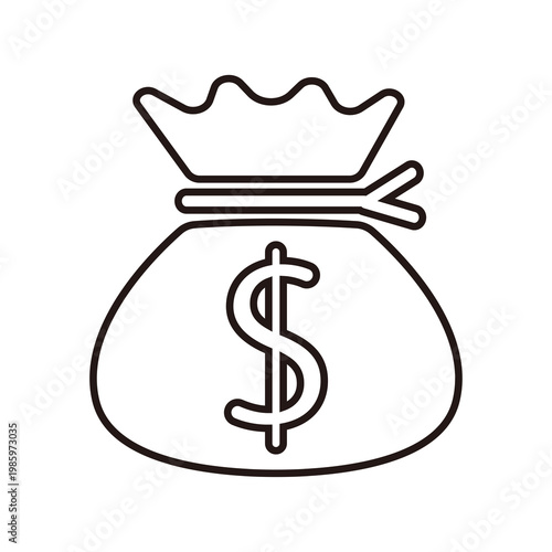 ドルが入っている袋のアイコン
