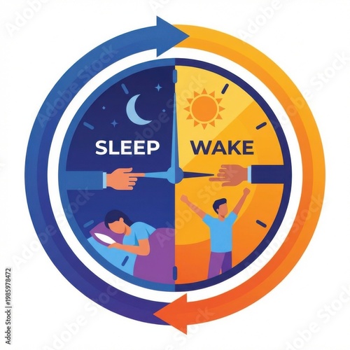 sleep wake cycle infographic