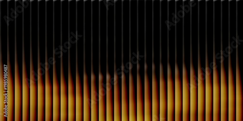 A striking abstract vector background featuring golden metallic ribbed texture with a subtle gradient effect, ideal for modern designs.