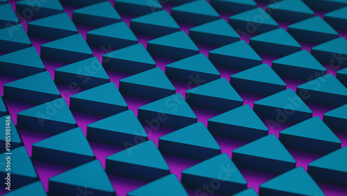 Colorful triangular background 3D illustration