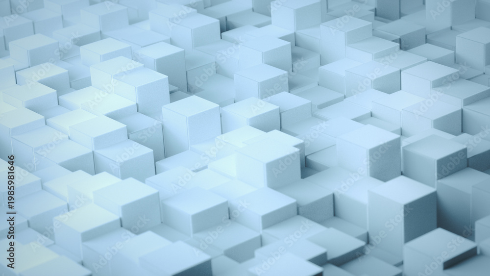 Obraz premium White cubic background 3D illustration