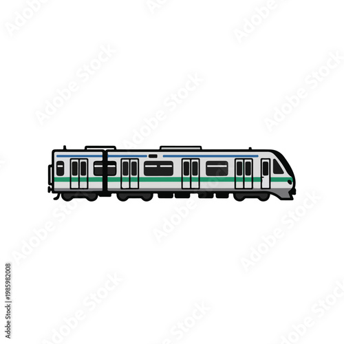 commuter train on tracks