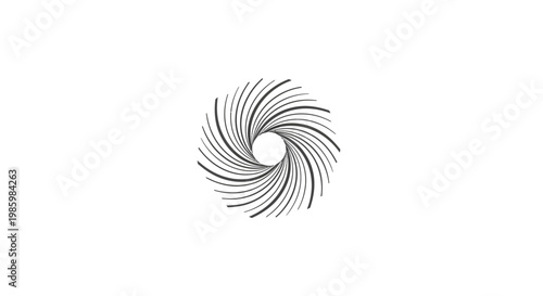 Abstract illustration of swirling lines forming a central vortex design.