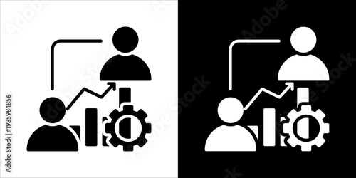 Vendor Management Icon Sheet Black And White