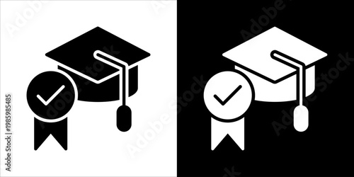 Graduation Icon Sheet Black And White