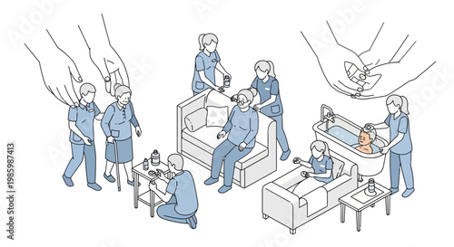 Comprehensive elderly care services providing assistance and support for seniors.