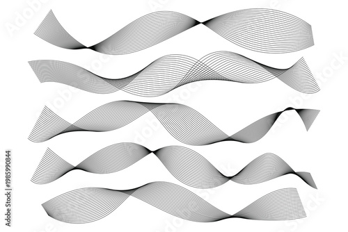 Abstract Wave Line Background