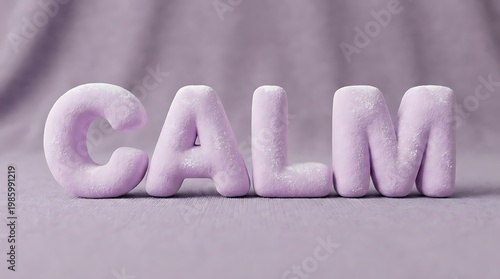 Calm Concept with Lavender Letters