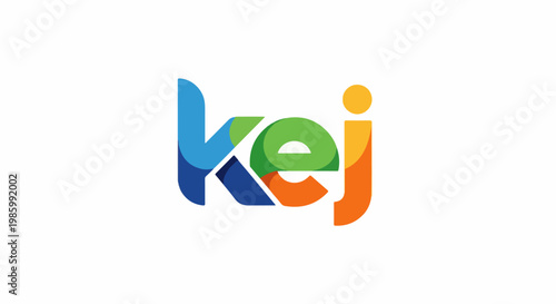 Colorful abstract letters form a playful, modern logo design