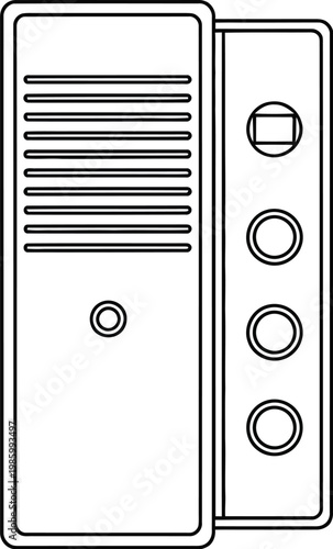 Intercom system with button panel and speaker grille design