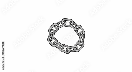 Circular interlocking metal links forming a closed loop