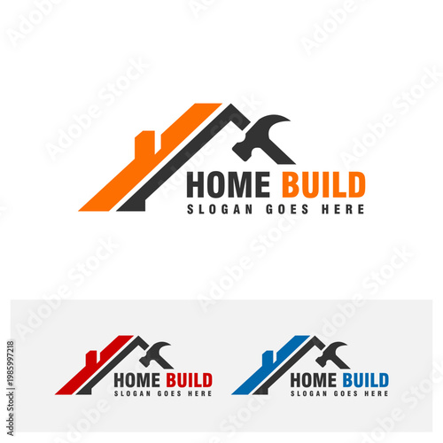 home build logo design vector illustration