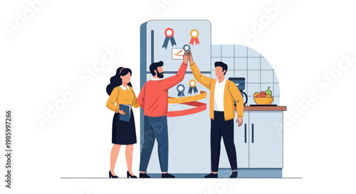 Celebrating Achievement with Award Ceremony and Handshake